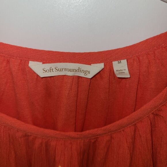 Soft Surroundings Rio Boho Embroidered Blouse - Picture 7 of 10